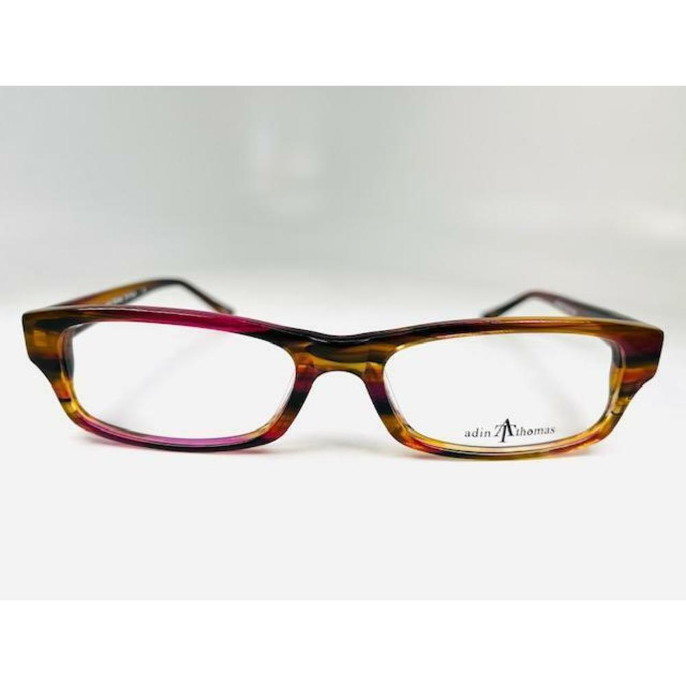 New Adin Thomas AT-244 C2 Raspberry & Amber Eyeglasses 52/17/135